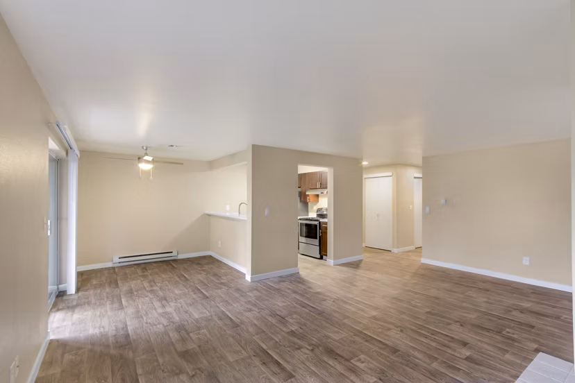 Spacious kitchen with modern appliances in The Fairways Apartments