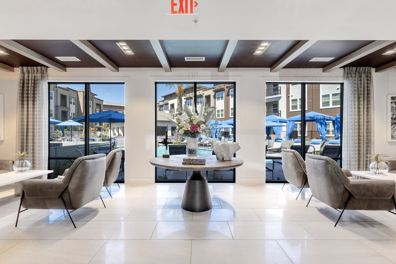 Lobby at Core Natomas Apartments