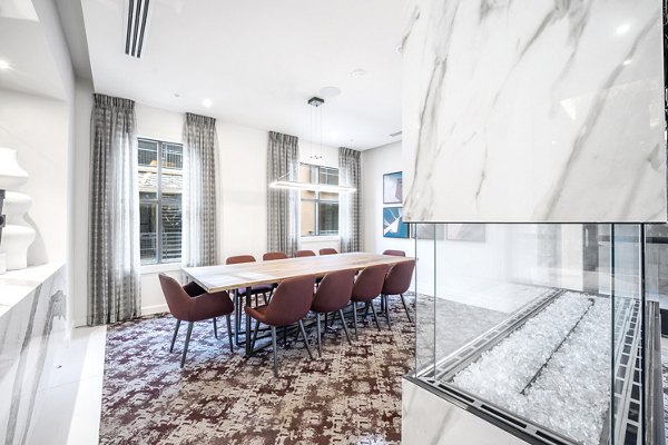 Modern meeting facility with sleek design at The Core Natomas Apartments, perfect for business gatherings and collaborative workspaces