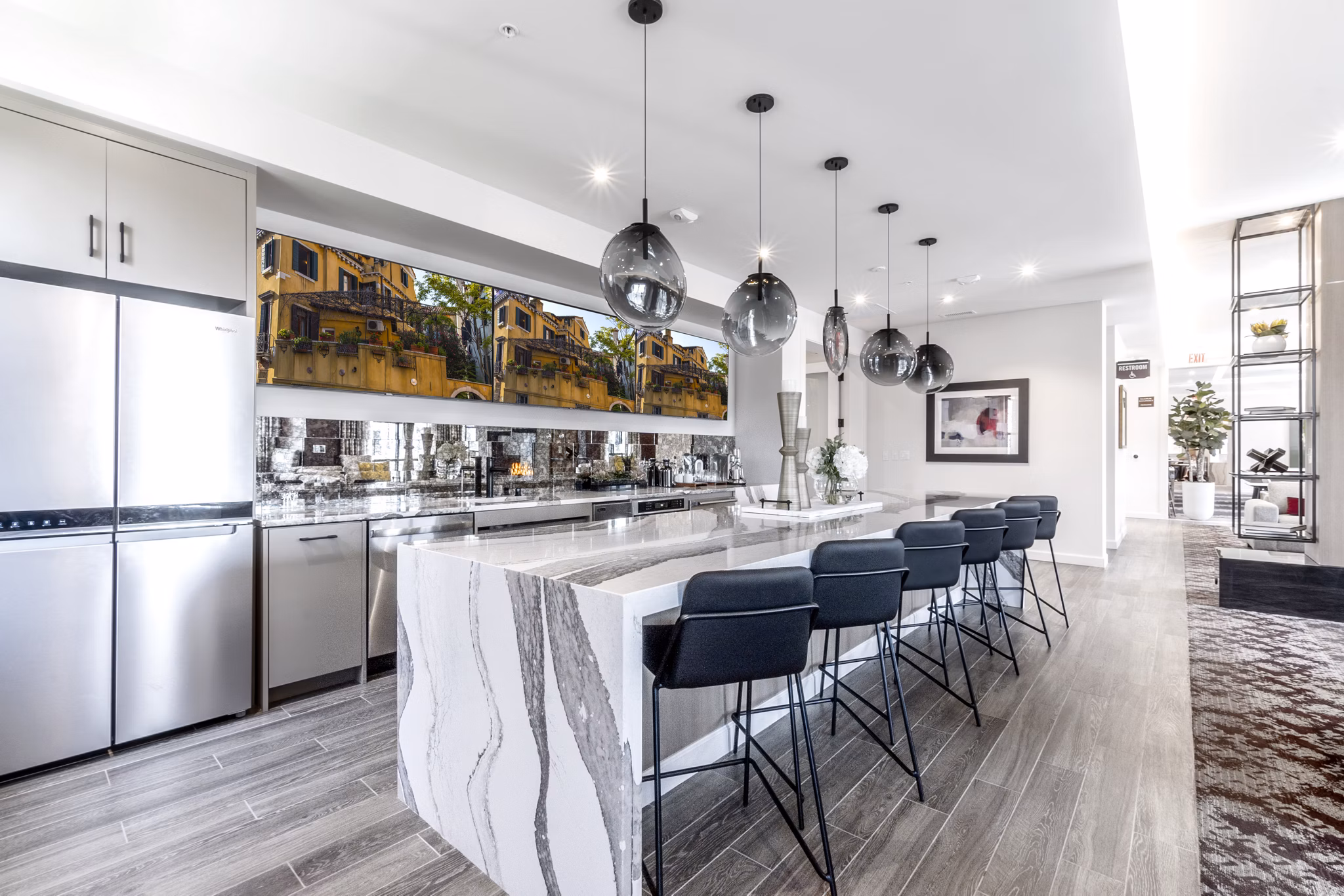 The Core Natomas Apartments: Modern clubhouse featuring luxury amenities in the heart of Sacramento