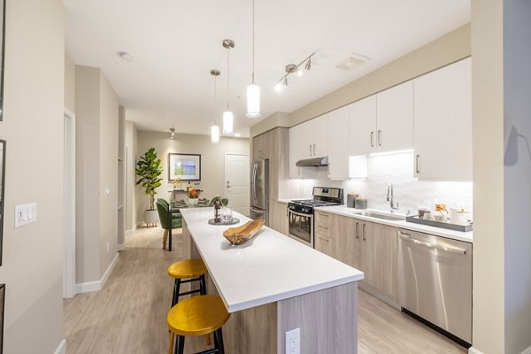 kitchen at The Core Natomas Apartments