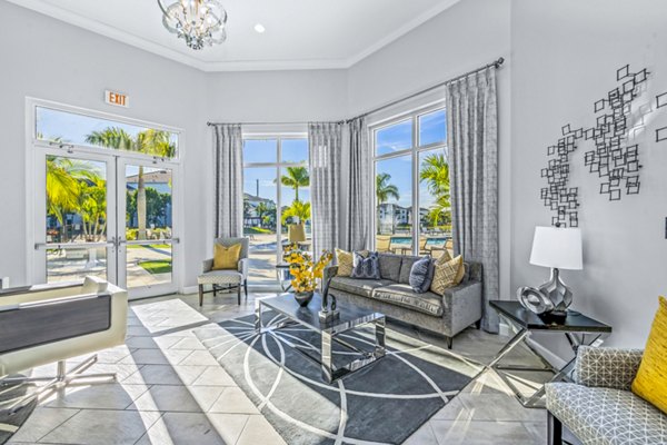 Stylish clubhouse with modern amenities at Estero Oaks Apartments, perfect for social gatherings and relaxation