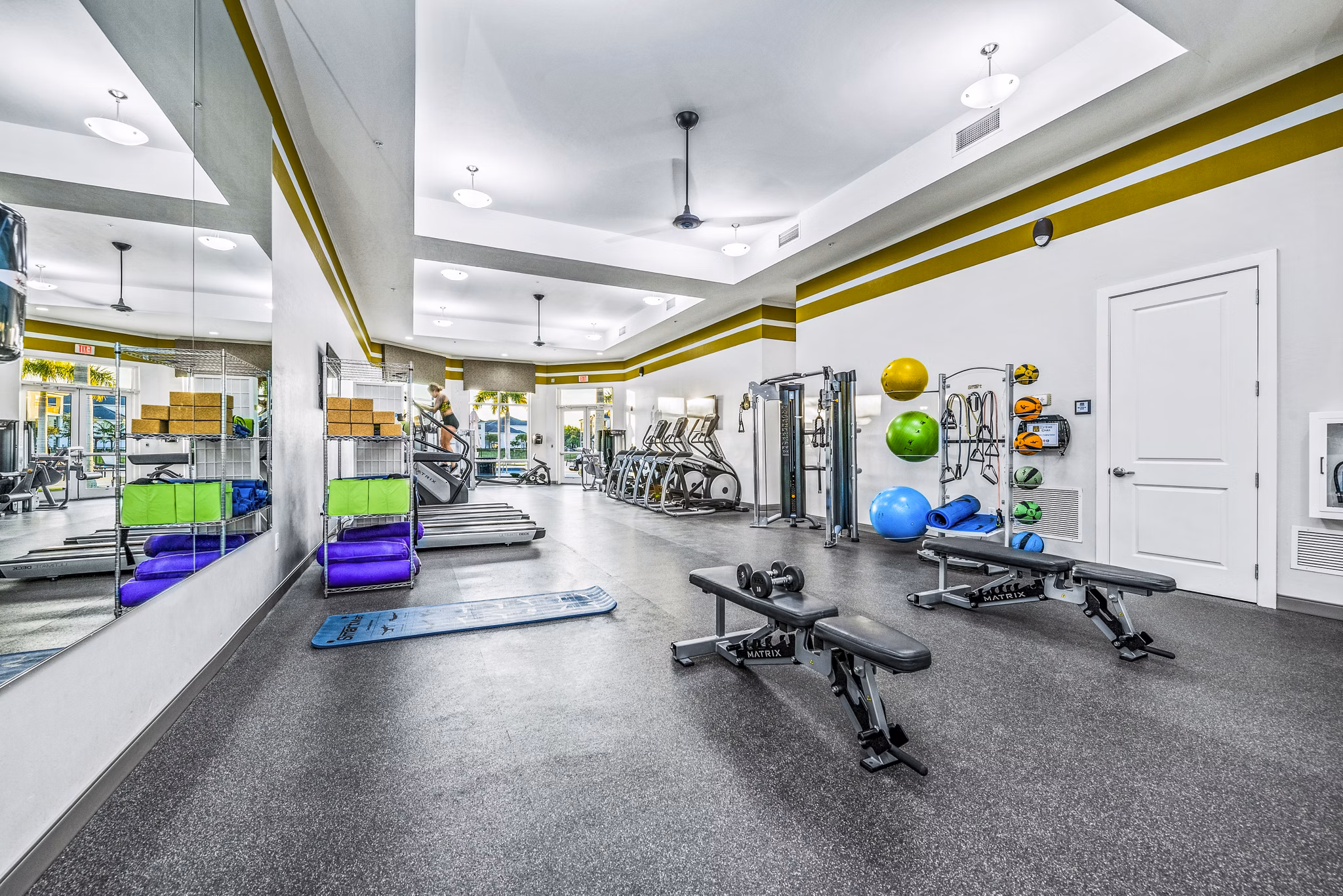 Modern fitness center with advanced equipment at Estero Oaks Apartments, ideal for active lifestyles