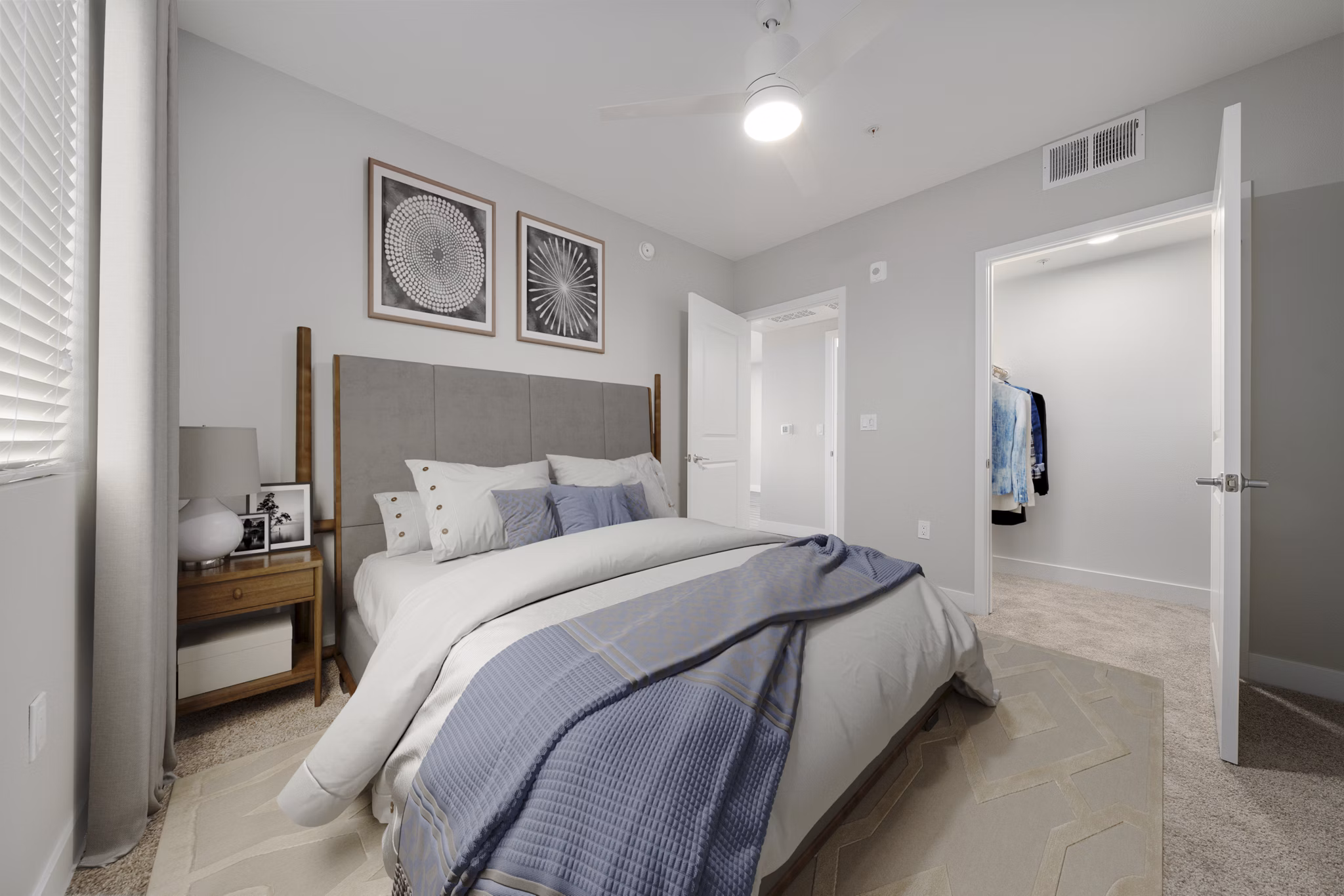 Luxury bedroom with elegant design at Album Marana Apartments, featuring plush furnishings and modern decor