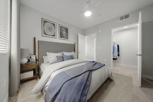 Luxury bedroom with elegant design at Album Marana Apartments, featuring plush furnishings and modern decor