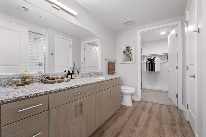 Luxury bathroom with modern fixtures at Album Marana Apartments