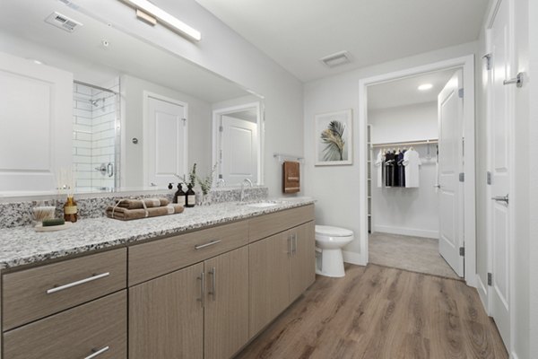 Luxury bathroom with modern fixtures at Album Marana Apartments