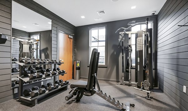 fitness center at Darien Commons Apartments
