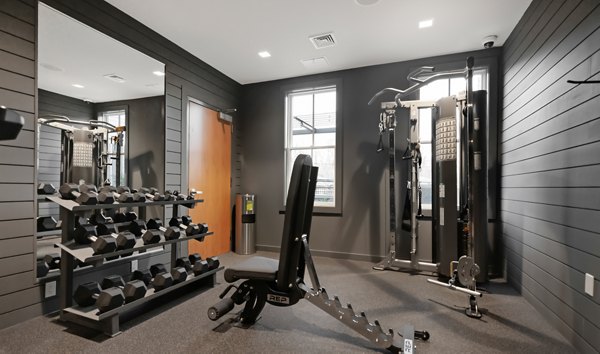 fitness center at Darien Commons Apartments