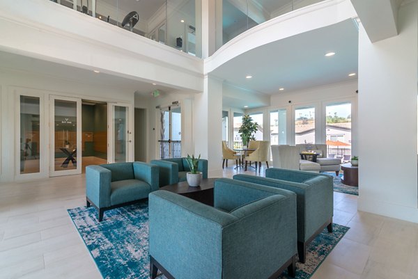 Modern clubhouse featuring elegant interiors at Towne at Glendale Apartments