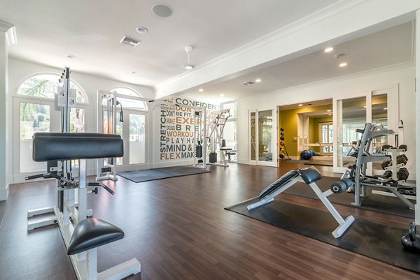 State-of-the-art fitness center with modern equipment at Towne at Glendale Apartments