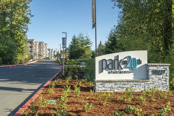 signage at Park on 20th Apartments