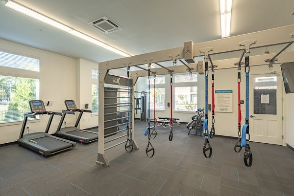 State-of-the-art fitness center with modern equipment at Park on 20th Apartments