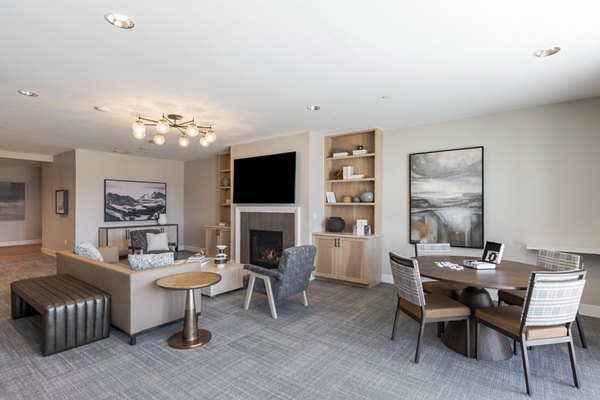 Avenida at Centerra: Elegant clubhouse with modern fixtures in luxury apartments