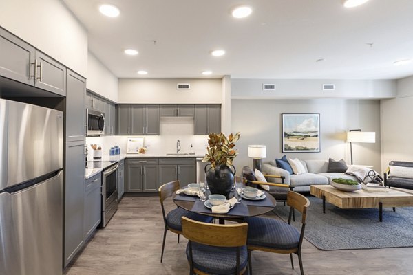 Dining area featuring modern decor at Avenida at Centerra Apartments