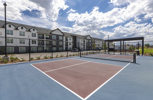 Outdoor sport court at Avenida at Centerra Apartments for recreational activities and fitness enthusiasts