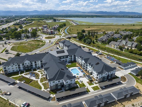 Property Exterior: Avenida at Centerra Apartments, luxury apartments in Loveland, offers scenic mountain views