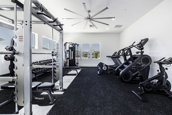 Modern fitness center with state-of-the-art equipment at Vello Valley BTR Single Apartment Townhomes