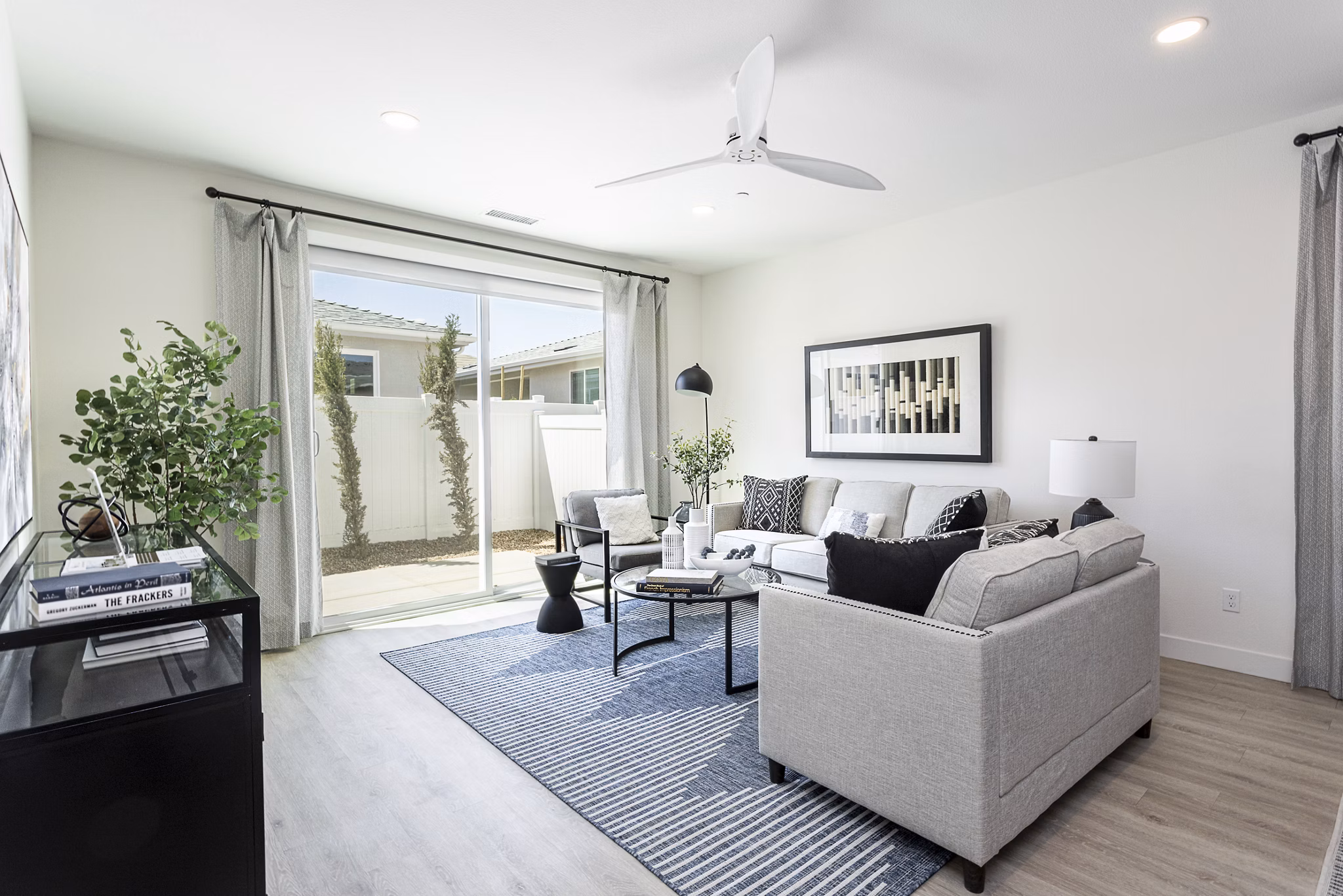Living room featuring modern furnishings and natural light at Vello Valley BTR Single Apartment Townhomes