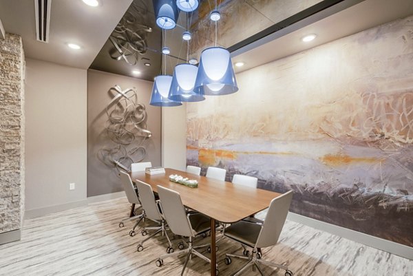 Modern meeting facility with advanced tech at Cadence at Frisco Station Apartments