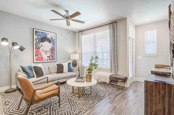 living room at The Link at Twin Creeks Apartments