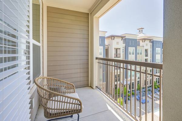 patio at The Link at Twin Creeks Apartments