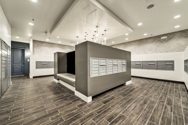 mail room at 101 Center Apartments