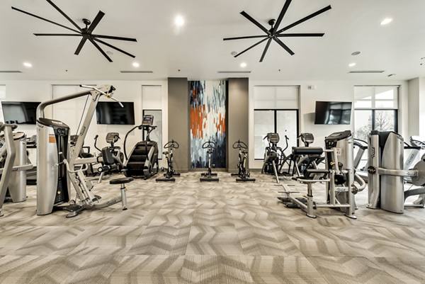 fitness center at 101 Center Apartments