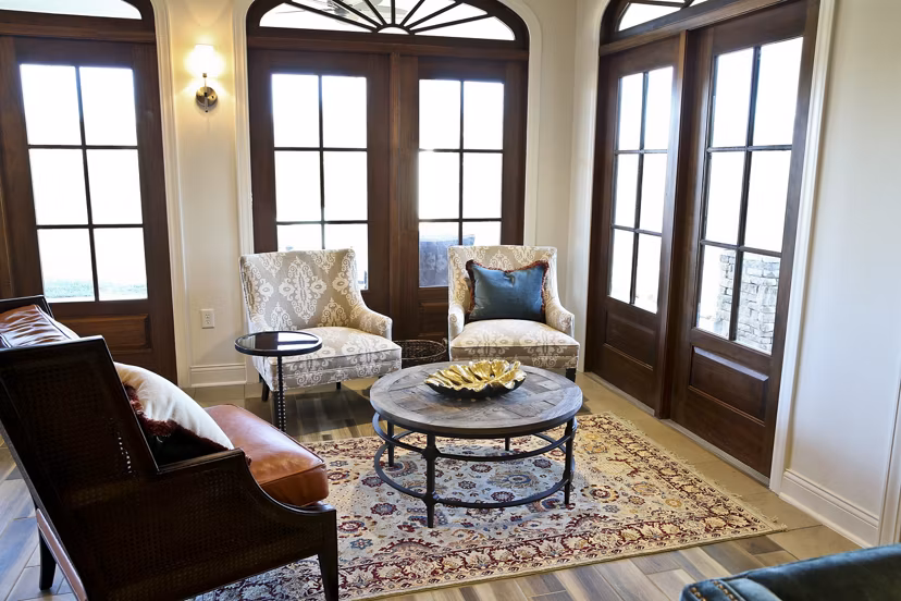 Elegant clubhouse with modern furnishings at Savannah West Apartments
