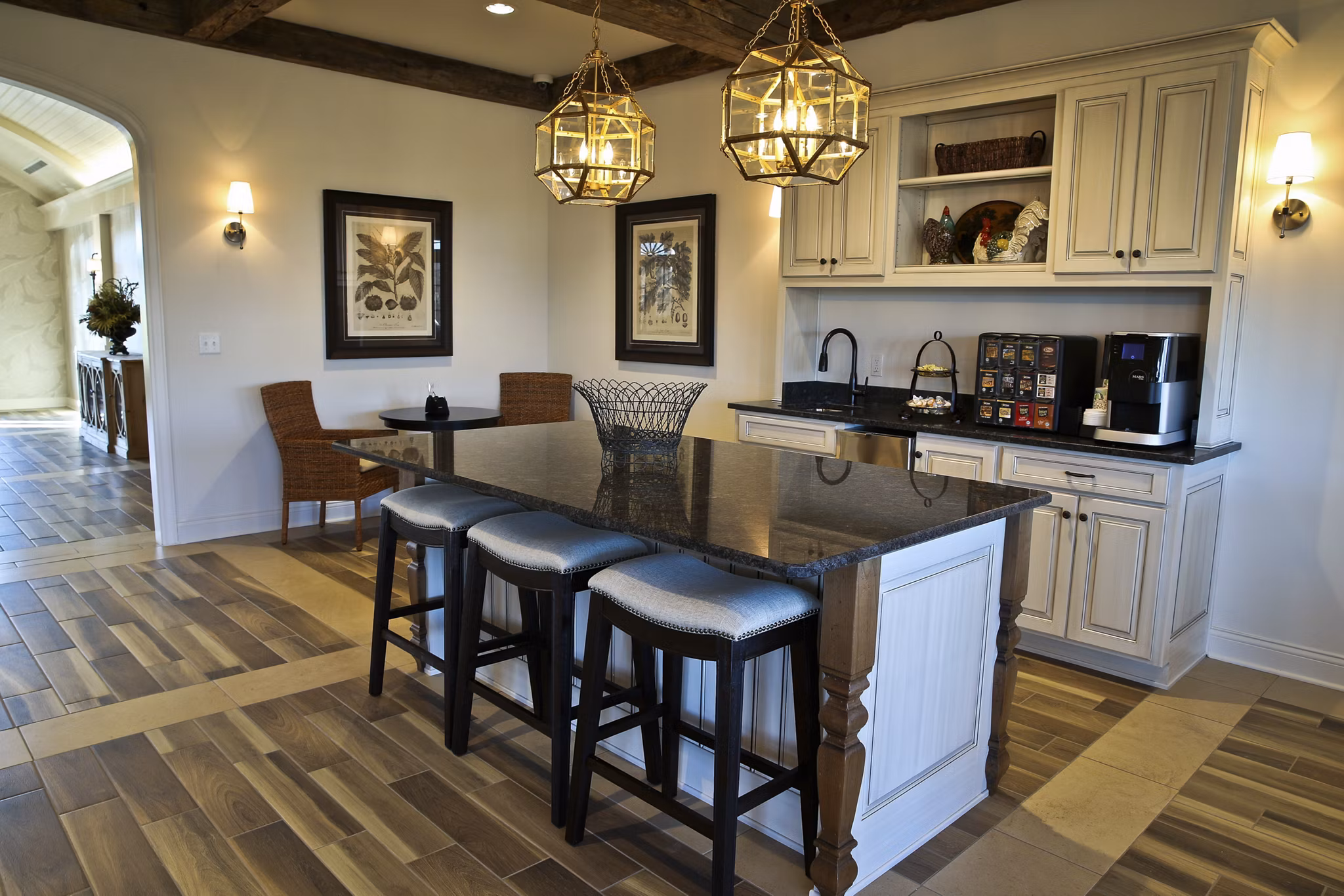 Modern clubhouse with sleek design at Savannah West Apartments offering luxury amenities and gathering spaces