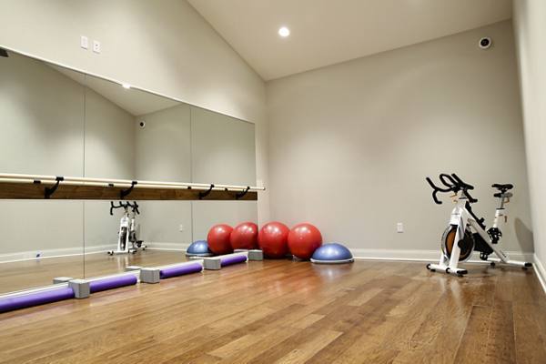 yoga/spin studio at Savannah West Apartments