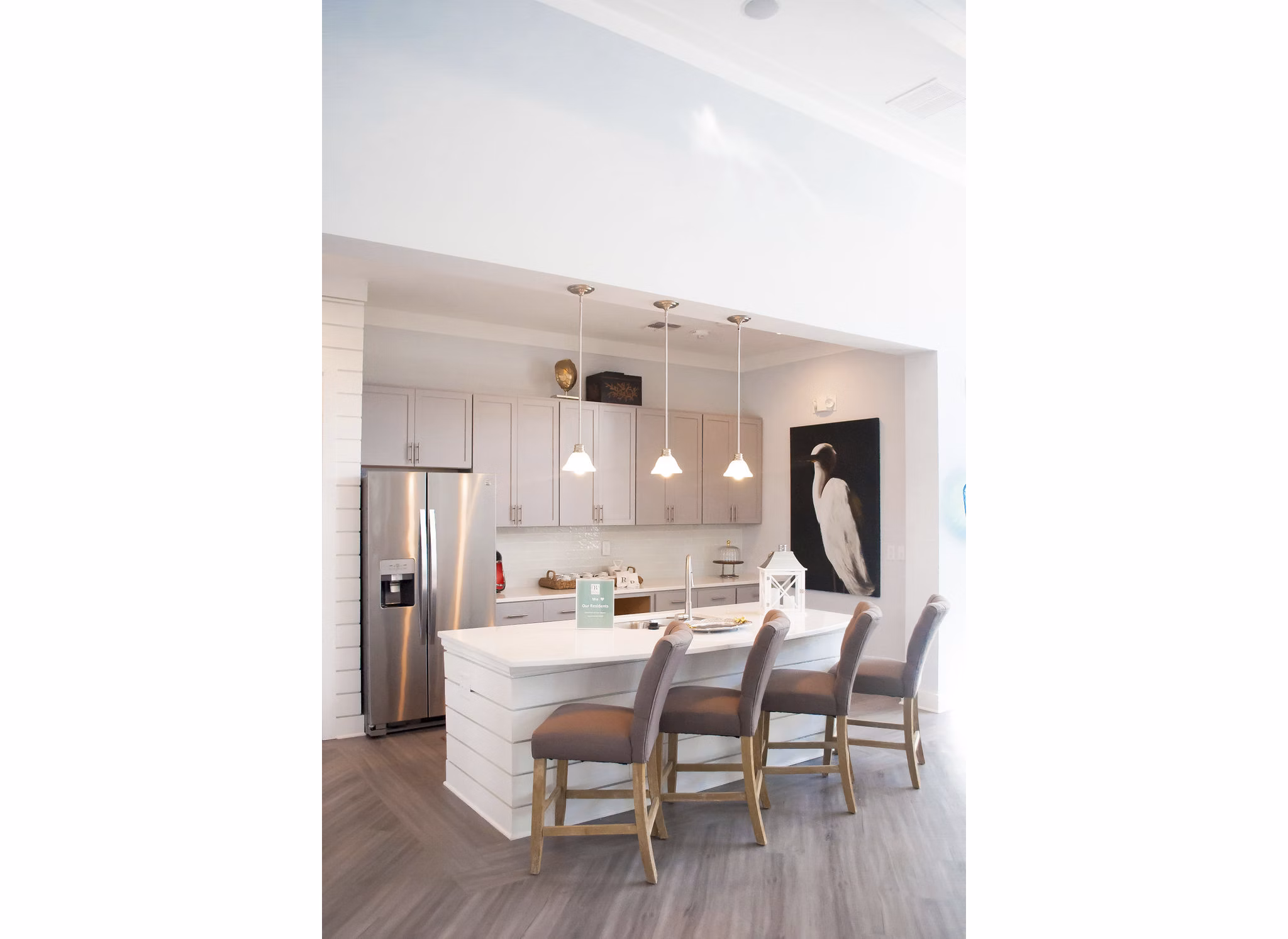Clubhouse at The Arden Apartments: Modern community space with seating and games, luxury apartments by Greystar in Charlotte, NC