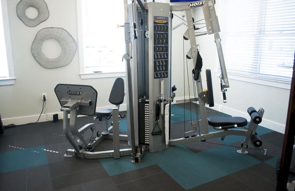 Fitness center featuring modern equipment at The Arden Apartments