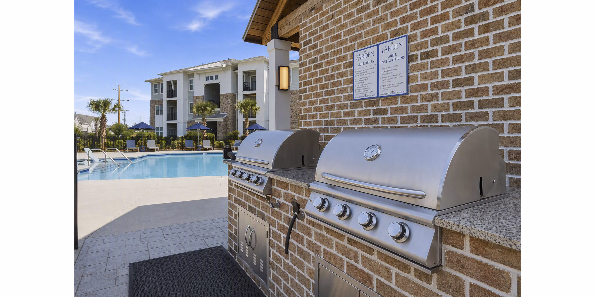 grill area at The Arden Apartments