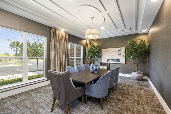 Modern meeting facility with state-of-the-art AV equipment at Album Huntersville Apartments, perfect for business gatherings and events