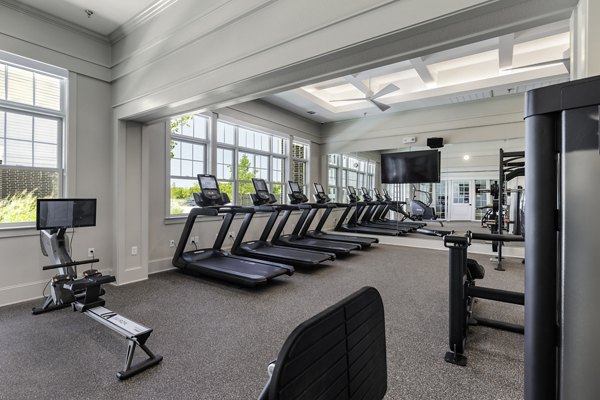 State-of-the-art fitness center with modern equipment at The Vaughan Apartments for resident wellness and workouts