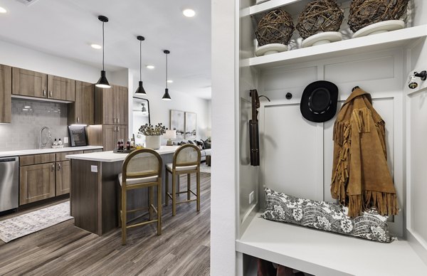 Luxurious kitchen with modern appliances in The Vaughan Apartments