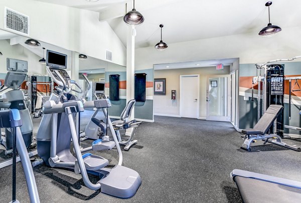 Modern fitness center with state-of-the-art equipment at Adagio Apartments