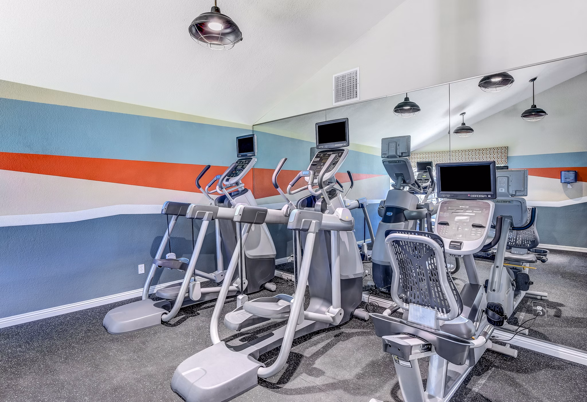 State-of-the-art fitness center with modern equipment at Adagio Apartments