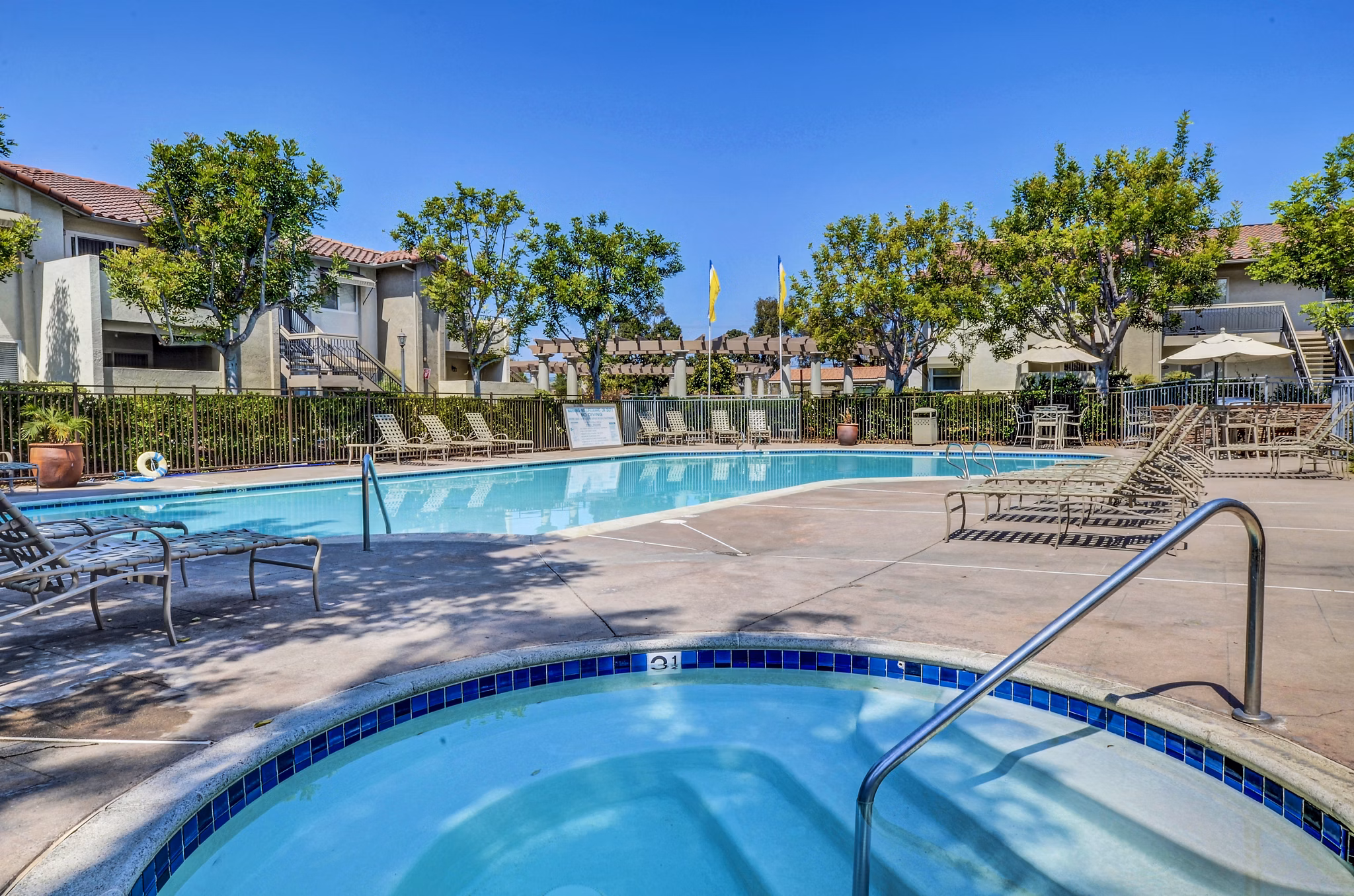 Luxurious hot tub at Adagio Apartments, perfect for relaxation and leisure