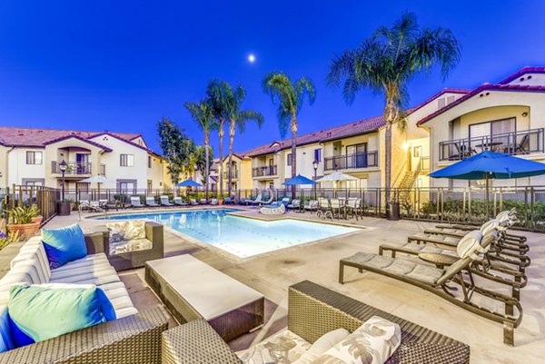Resort-style pool at Altair Apartments offering luxury relaxation in an elegant setting
