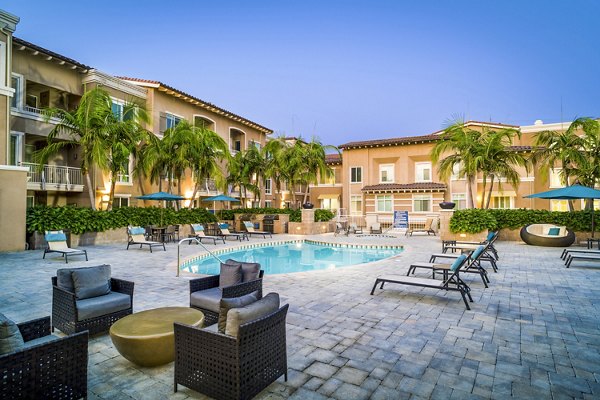 Resort-style pool at Altura Apartments offering luxury leisure amenities for residents
