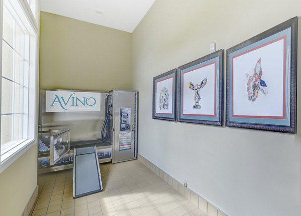 Convenient dog wash station at Avino Apartments offering pet care amenities for residents