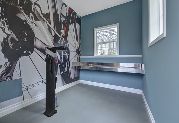 Secure bike storage facility at Avino Apartments for convenient urban living