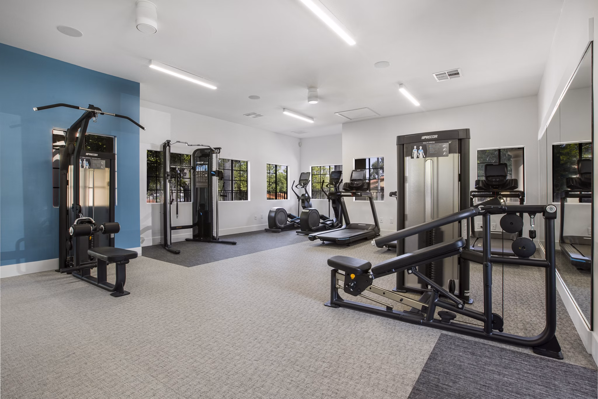 Bella Terra Apartments: Modern fitness center with state-of-the-art equipment for a luxurious workout experience