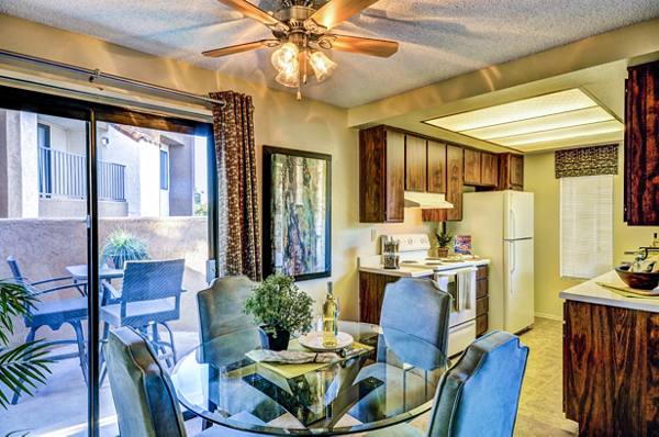 dining room at The Casas Apartments