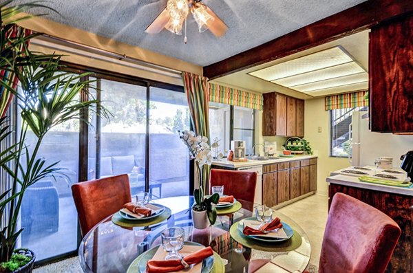 dining room at The Casas Apartments