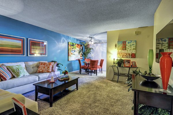 living room at The Casas Apartments