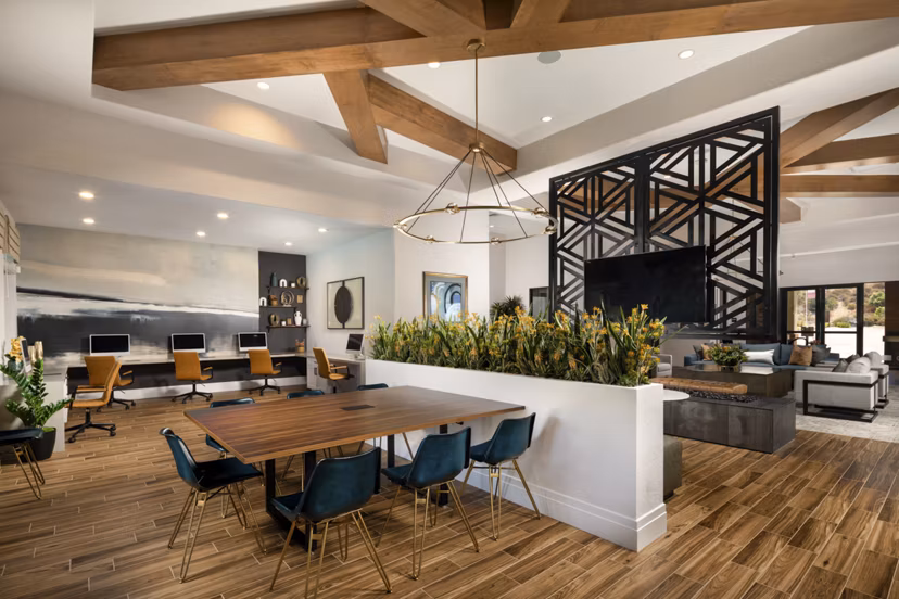 Elegant clubhouse with modern design at Casoleil Apartments