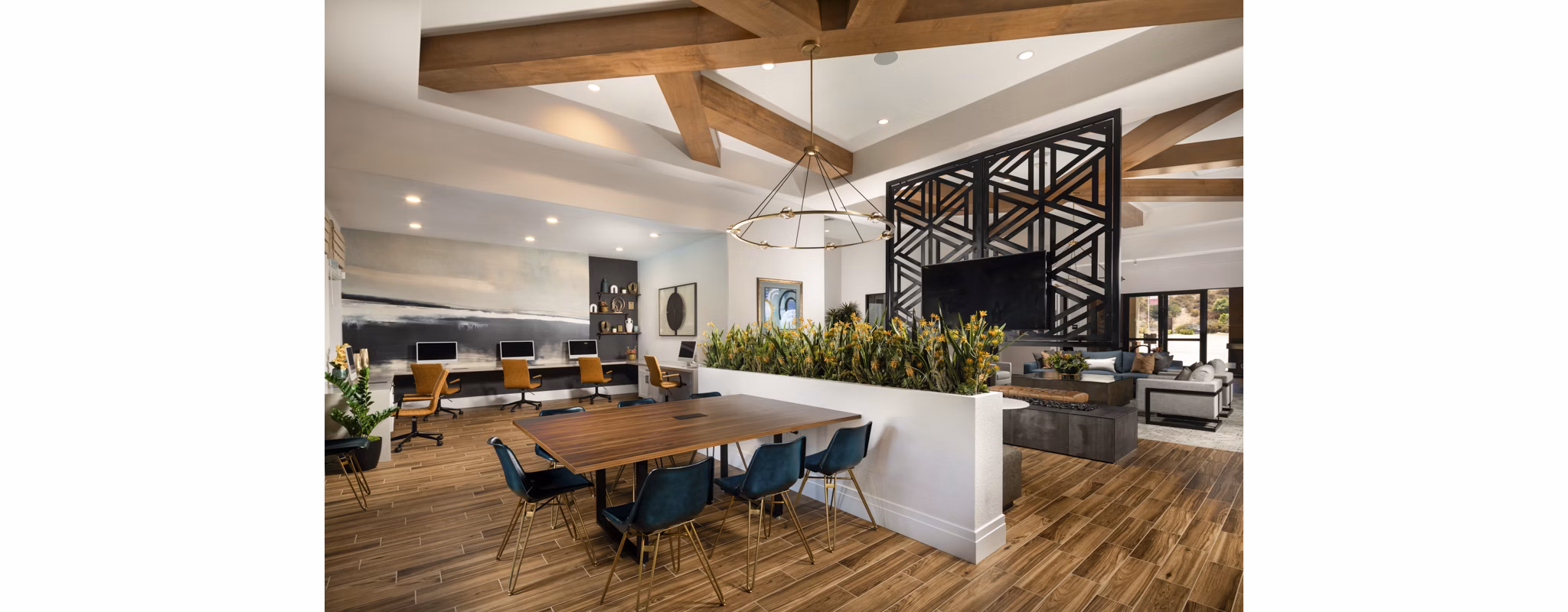 Elegant clubhouse with modern design at Casoleil Apartments